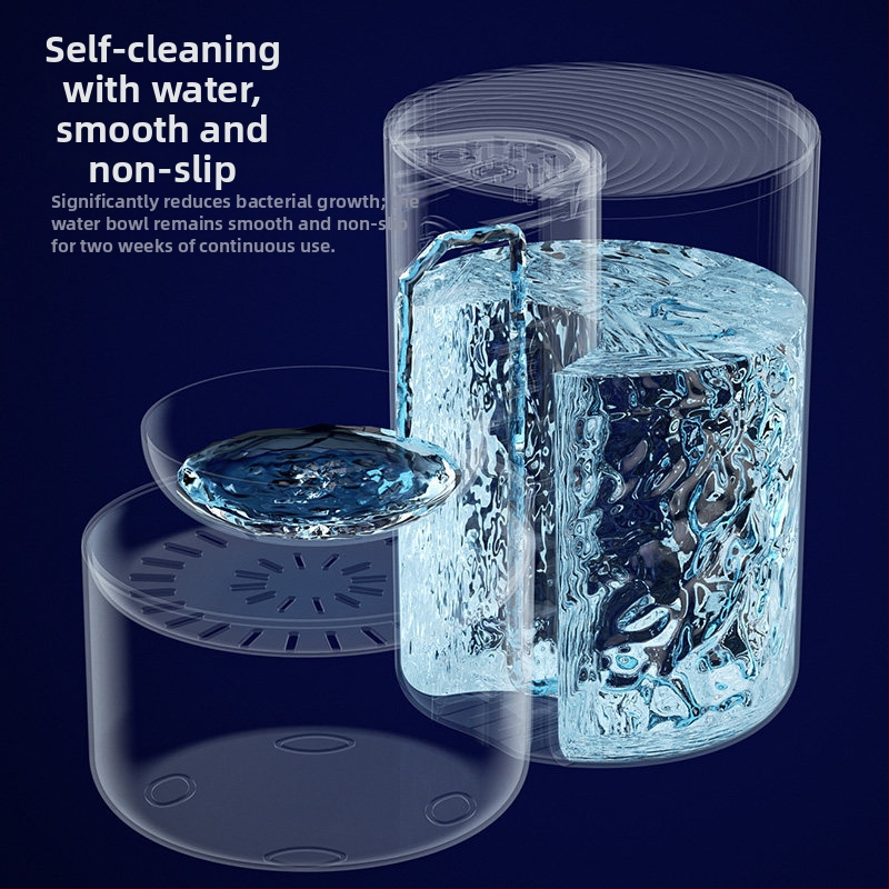 Fântână de băut înclinată pentru animale de companie, pentru pisici și câini, apă curgătoare, fără curent, dozator automat, detașabil