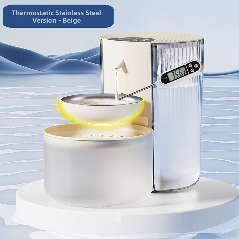 Fântână de băut înclinată pentru animale de companie, pentru pisici și câini, apă curgătoare, fără curent, dozator automat, detașabil