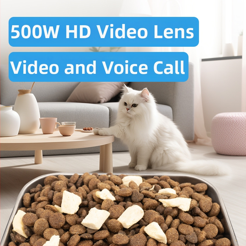 Chytrá automatická krmítka pre domáce zvieratá, model Wsq01; ovládanie cez aplikáciu na diaľku; časované a dávkované kŕmenie; odnímateľný dizajn; vhodné pre mačky a psy