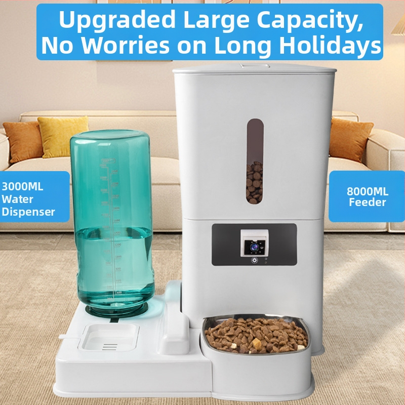 Chytrá automatická krmítka pre domáce zvieratá, model Wsq01; ovládanie cez aplikáciu na diaľku; časované a dávkované kŕmenie; odnímateľný dizajn; vhodné pre mačky a psy