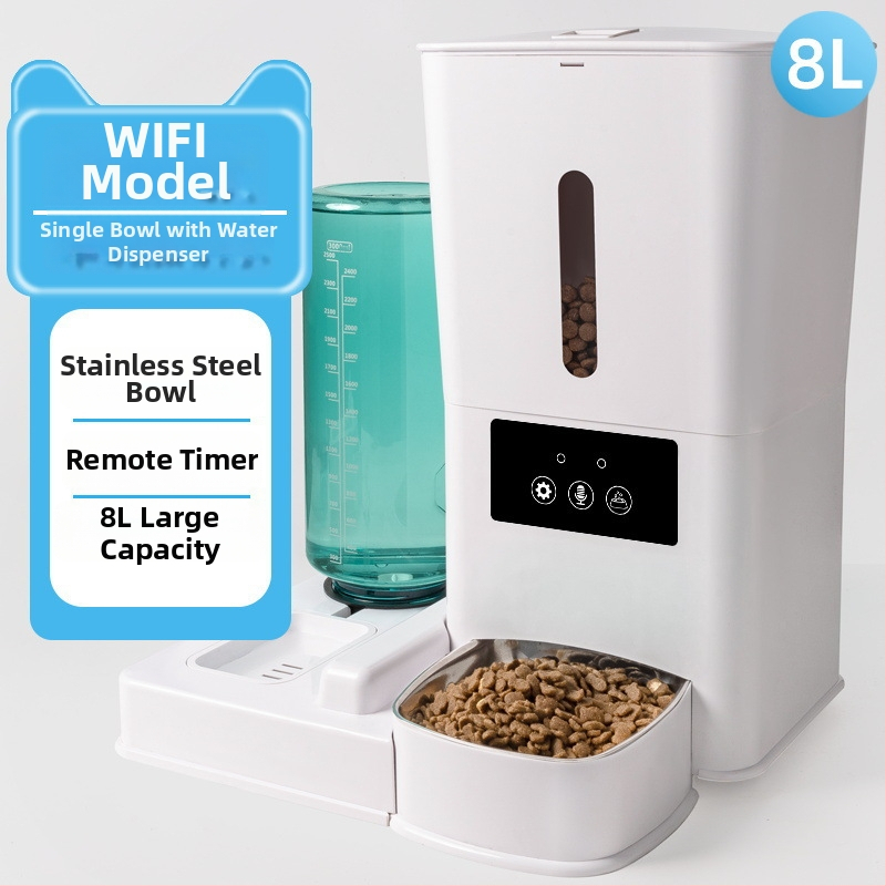 Furajer inteligent pentru animale de companie, model Wsq01; control prin aplicație; hrănire programată și dozare; design detașabil; potrivit pentru pisici și câini