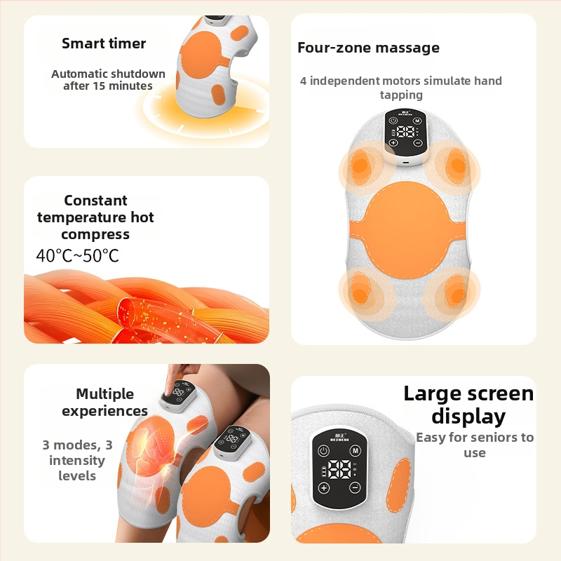 Μασάζ γόνατος HZ-X5 – ασύρματο και φορητό, πολυσημεια μασάζ με πολλαπλά επίπεδα θέρμανσης