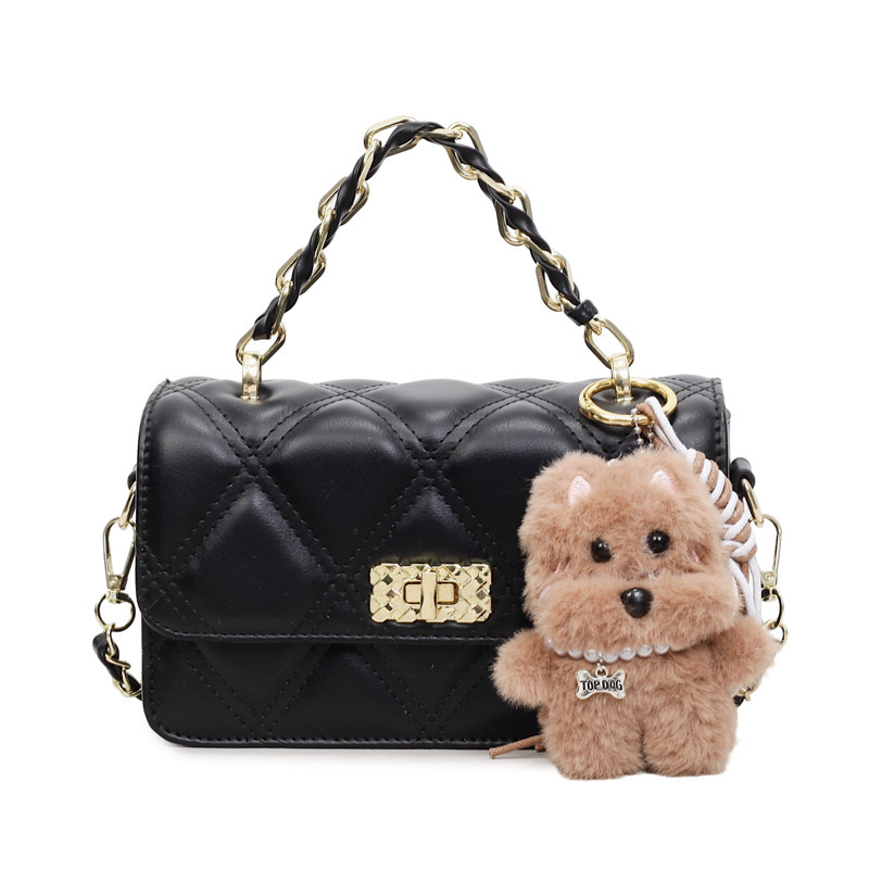 PU crossbody torbica urban minimalističkog stila, horizontalno pravokutnog oblika, zaključavanje kopčom, unutarnja džep sa zipom.