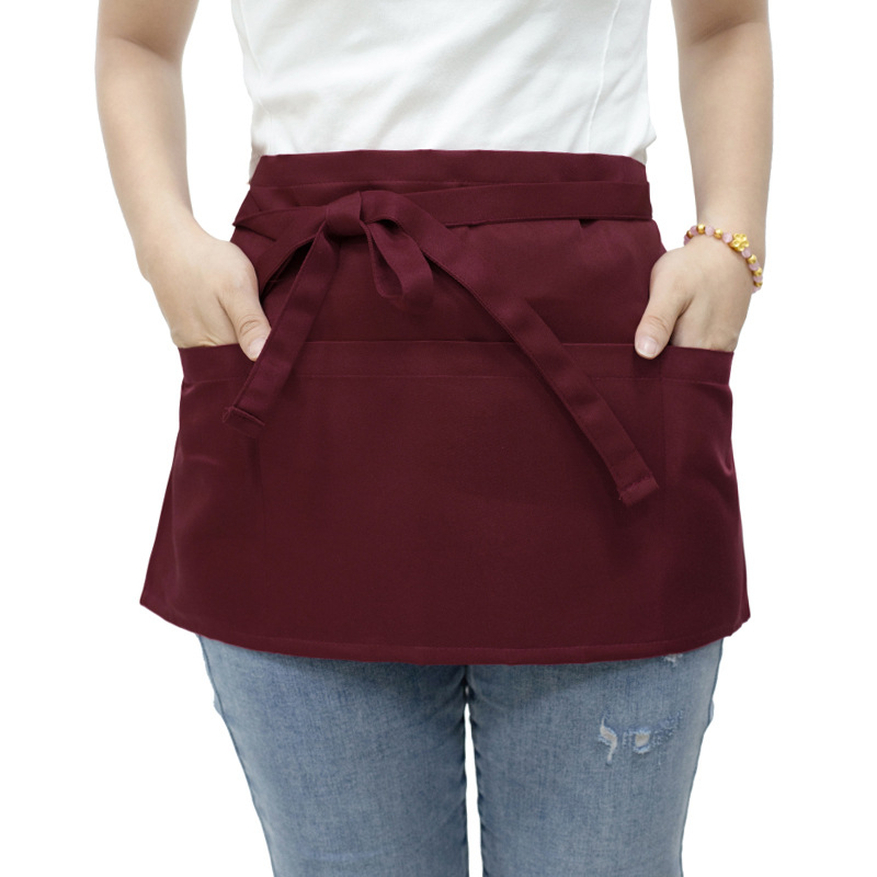 Șorț fără mâneci, poliester, rezistent la murdărie, stil modern minimalist, broderie/imprimare a logo-ului