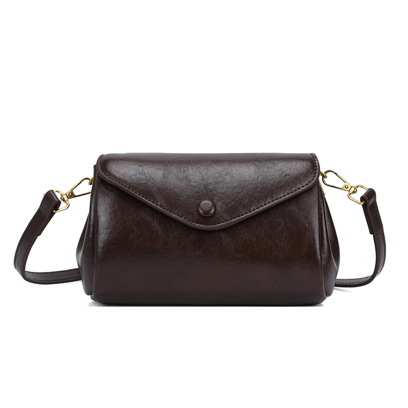 Ženska crossbody torbica, PU koža, vodoravni kvadratni oblik, poliester podstava, kopča s klikom, džep za mobitel