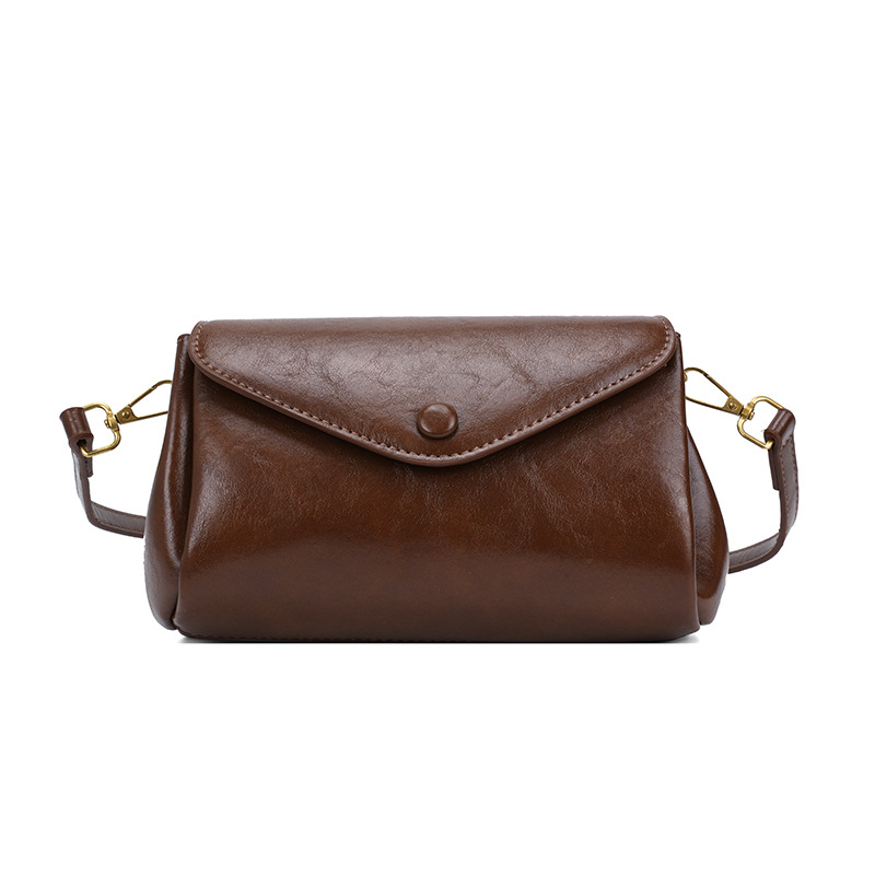 Ženska crossbody torbica, PU koža, vodoravni kvadratni oblik, poliester podstava, kopča s klikom, džep za mobitel