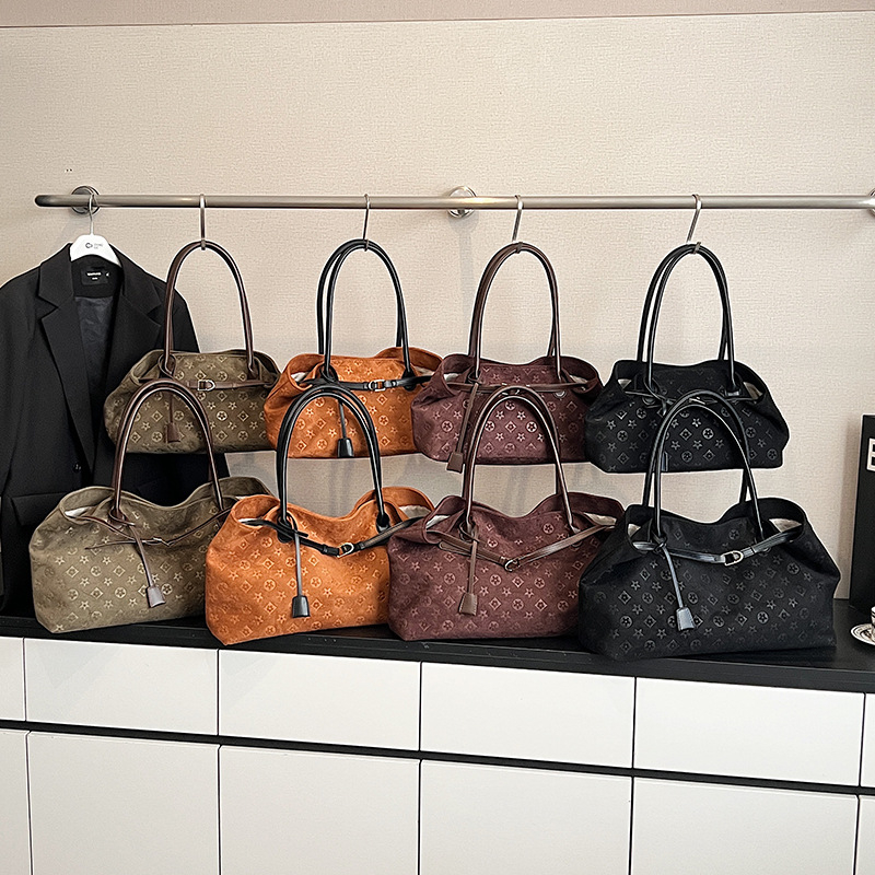 Retro tote torba za žene – PU koža, gradski jednostavan stil, vodoravan četvrtasti oblik, zatvarač, džep za mobitel