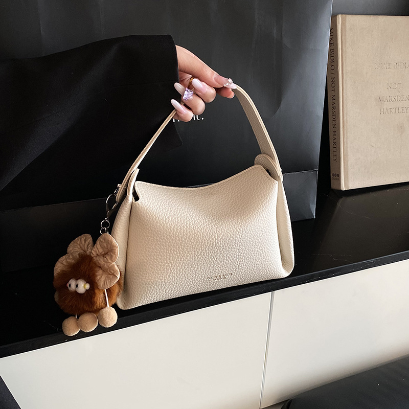 Ženska Pillow bag torba, gradski minimalizam, PU materijal, horizontalni kvadratni oblik, zatvarač na zip, poliester podstava