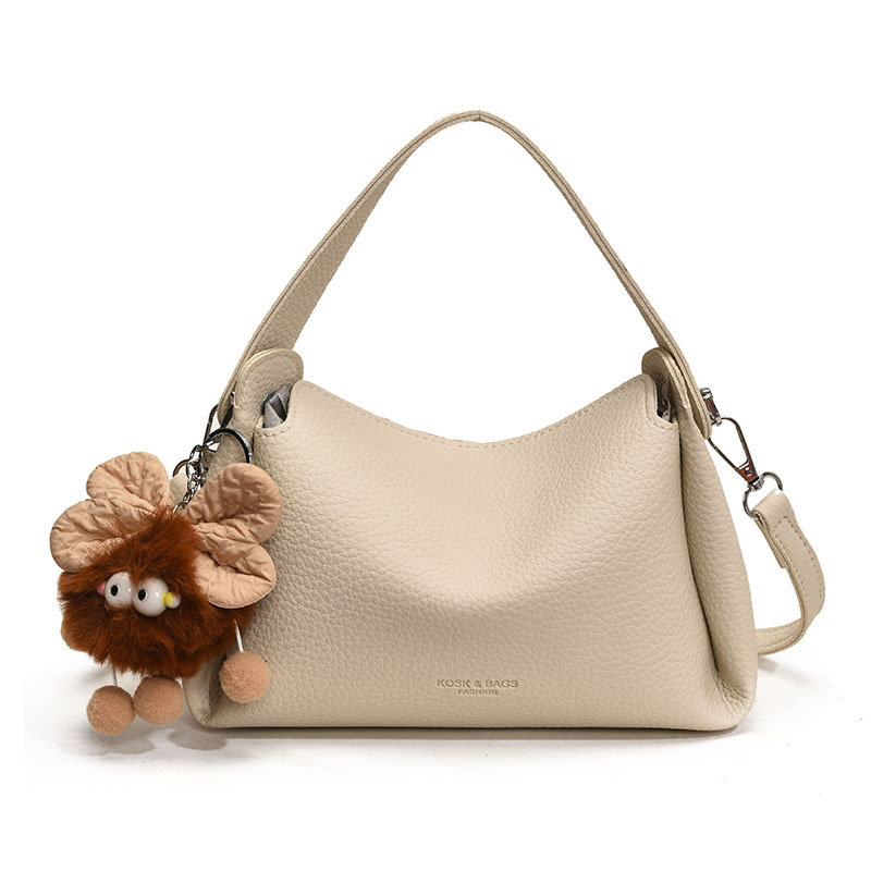 Ženska Pillow bag torba, gradski minimalizam, PU materijal, horizontalni kvadratni oblik, zatvarač na zip, poliester podstava