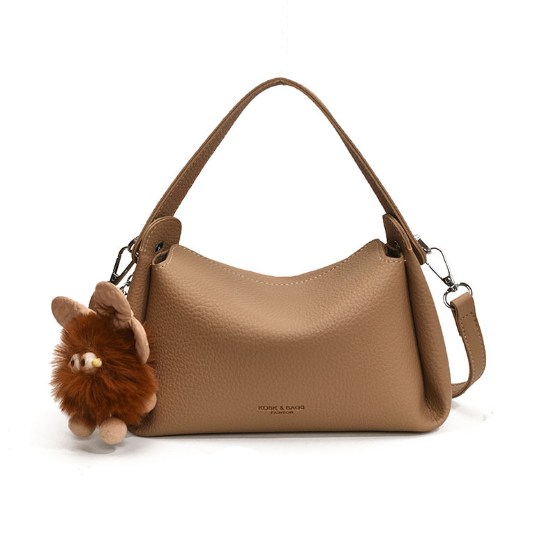 Ženska Pillow bag torba, gradski minimalizam, PU materijal, horizontalni kvadratni oblik, zatvarač na zip, poliester podstava
