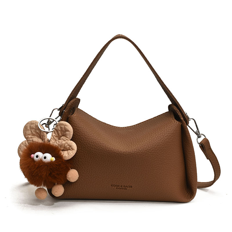 Ženska Pillow bag torba, gradski minimalizam, PU materijal, horizontalni kvadratni oblik, zatvarač na zip, poliester podstava