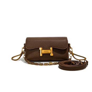 Crossbody torba s lancem, korejskog stila, PU materijal, horizontalan kvadratni oblik, zatvoren otvor, poliester podstava, jedna naramenica, jesen 2025