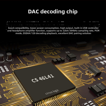 USB-C DAC за слушалки с усилвател CS46L41 — адаптер кабел за мобилни телефони и аудио устройства