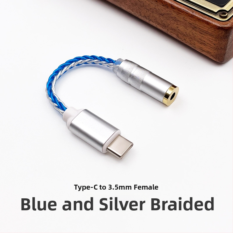 USB-C DAC за слушалки с усилвател CS46L41 — адаптер кабел за мобилни телефони и аудио устройства