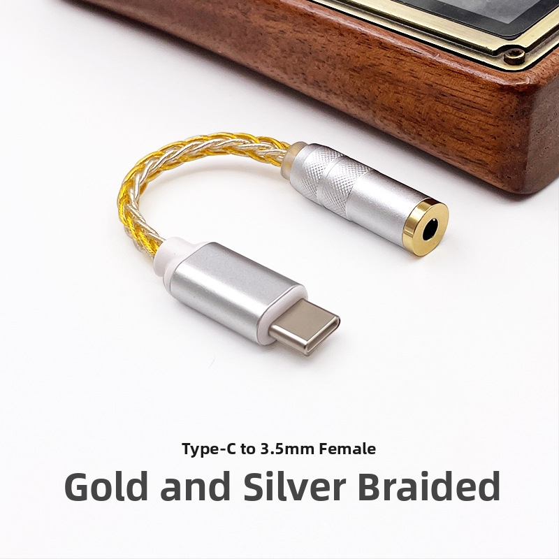 USB-C DAC за слушалки с усилвател CS46L41 — адаптер кабел за мобилни телефони и аудио устройства