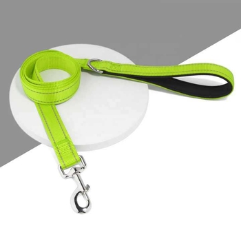 Каишка за големи кучета, антишокова, светлоотразителна, плетена за дресура, за нощни разходки, нейлонова