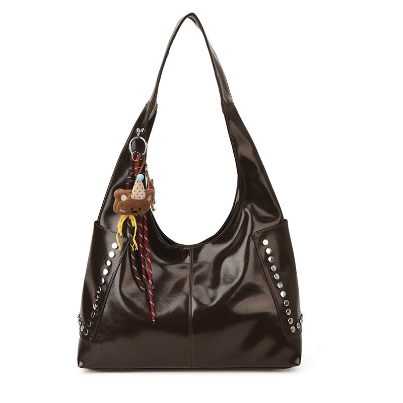 Дамска PU Tote чанта Ruizilanni - хоризонтална квадратна форма, цип за затваряне, подплата полиестер-памук, материал PU, есен 2025 издание