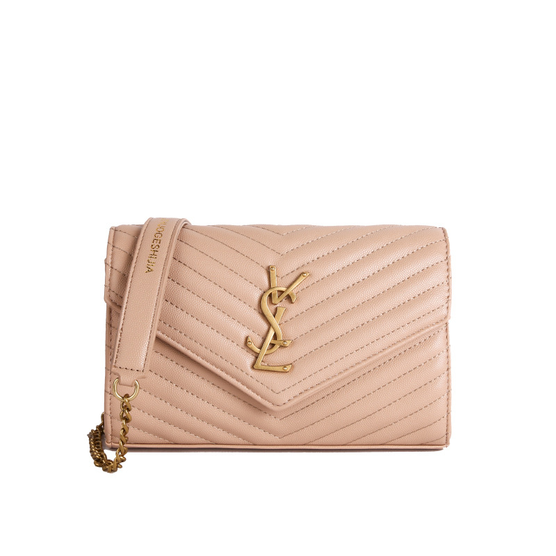 Crossbody torba od PU kože, horizontalnog kvadratnog oblika, zatvarač, s više unutarnjih džepova (džep sa zatvaračem, džep za telefon, laminirani džep sa zatvaračem, džep za prijenosno računalo)