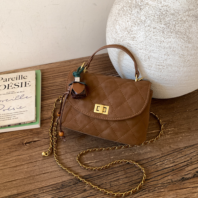 PU crossbody torbica, gradski minimalistički stil, horizontalni kvadratni oblik, zaključavanje lokkom, unutarnja džep sa zip zatvaračem