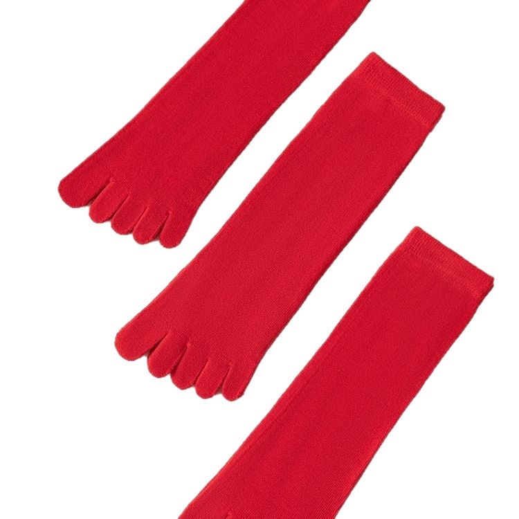 Ötujjas zokni középmagas szárú; antibakteriális, szag elleni, nedvszívó; pamut