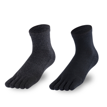 Čarape s pet prstiju od Merino vune, srednje visoke, antibakterijske, upijaju znoj, unisex, 70–80% vuna
