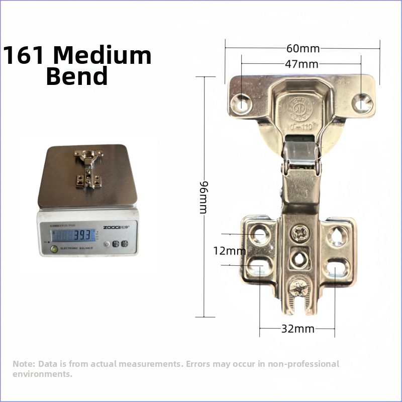 Υδραυλικός μεντεσές ντουλαπιού 161261, χάλυβας ψυχρής έλασης, 42–45 g, για έπιπλα