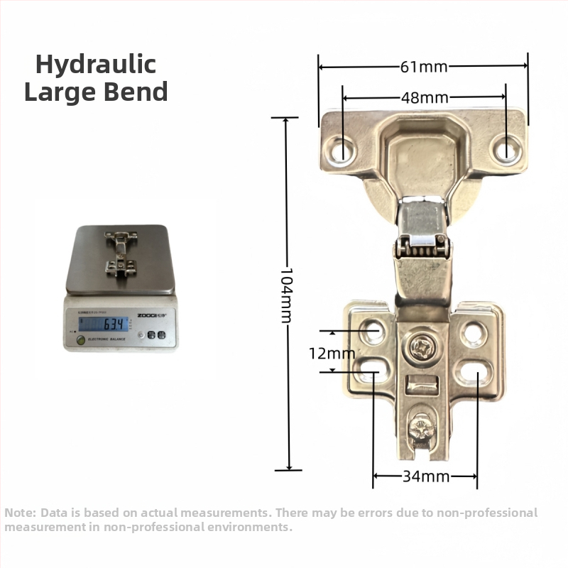 Υδραυλικός μεντεσές ντουλαπιού 161261, χάλυβας ψυχρής έλασης, 42–45 g, για έπιπλα