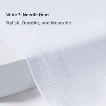 Maieu bărbați din bumbac, fără cusături, guler rotund, 100% bumbac, greutate moderată 141–160 g/m²