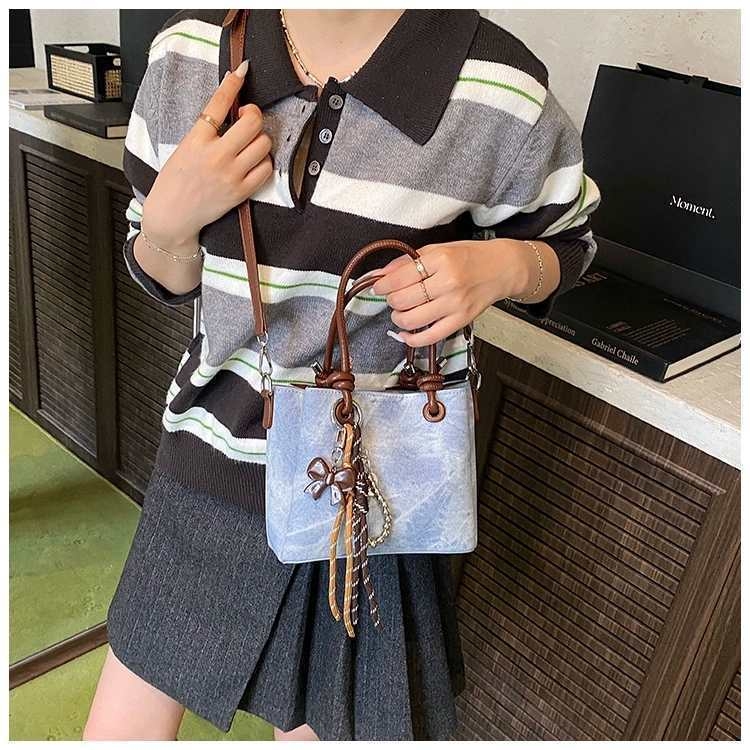 PU crossbody torba tipa bucket za žene, srednje veličine, jesen-zima 2025, korejski stil, svakodnevna upotreba