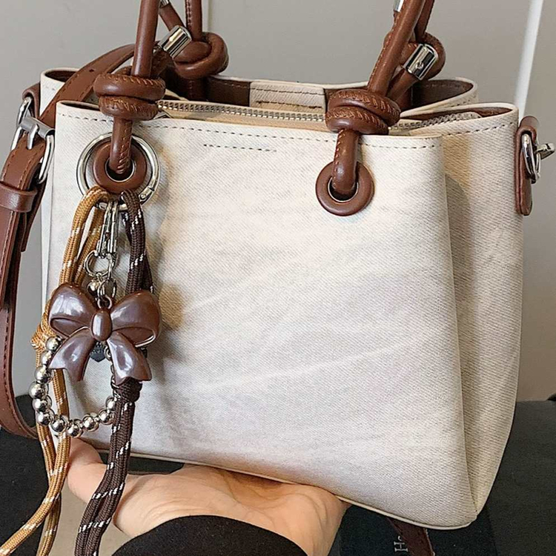 PU crossbody torba tipa bucket za žene, srednje veličine, jesen-zima 2025, korejski stil, svakodnevna upotreba