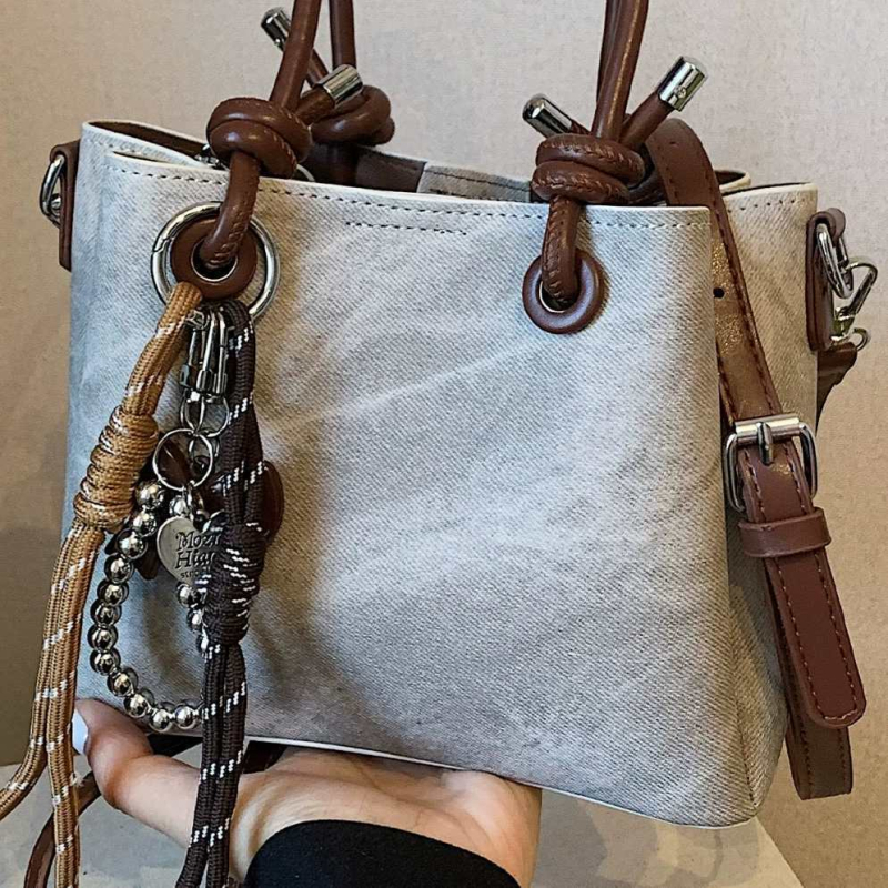 PU crossbody torba tipa bucket za žene, srednje veličine, jesen-zima 2025, korejski stil, svakodnevna upotreba