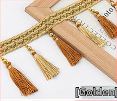 Cap de perdea din dantelă cu ciucuri - Material: bază din plasă hexagonală + fir poliester; Pentru meșteșuguri; Cod produs: 1024947142; Marca: Altele