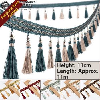 Cap de perdea din dantelă cu ciucuri - Material: bază din plasă hexagonală + fir poliester; Pentru meșteșuguri; Cod produs: 1024947142; Marca: Altele