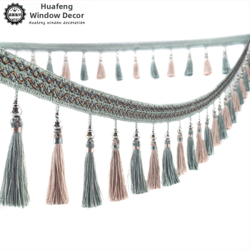 Cap de perdea din dantelă cu ciucuri - Material: bază din plasă hexagonală + fir poliester; Pentru meșteșuguri; Cod produs: 1024947142; Marca: Altele