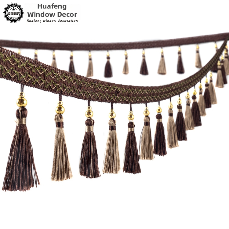 Cap de perdea din dantelă cu ciucuri - Material: bază din plasă hexagonală + fir poliester; Pentru meșteșuguri; Cod produs: 1024947142; Marca: Altele