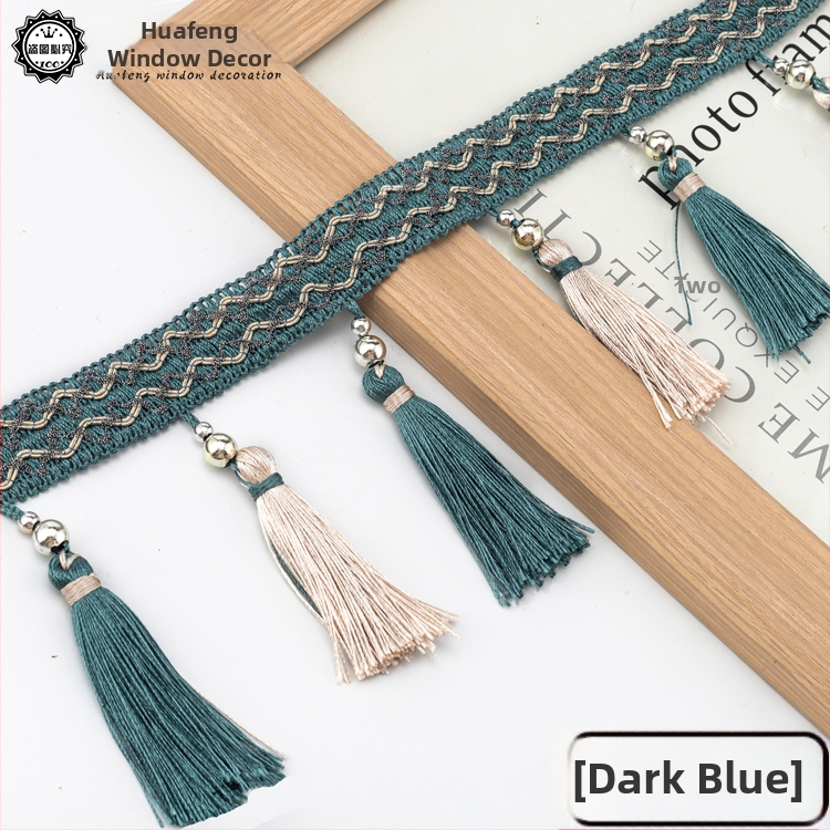 Cap de perdea din dantelă cu ciucuri - Material: bază din plasă hexagonală + fir poliester; Pentru meșteșuguri; Cod produs: 1024947142; Marca: Altele