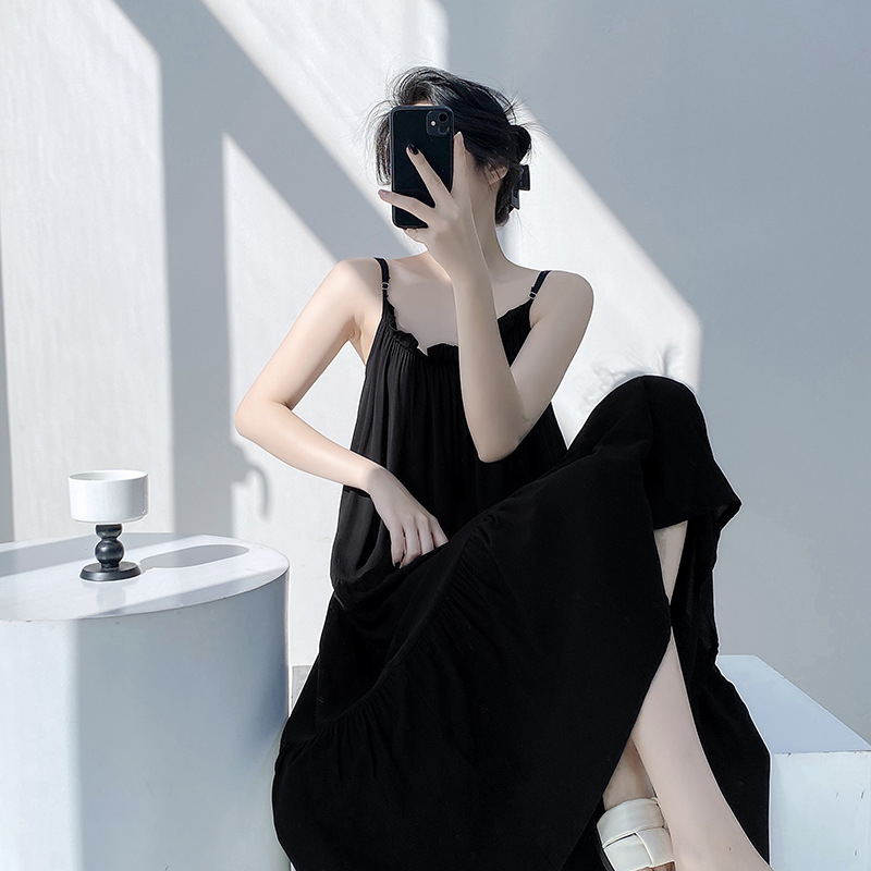 Νυχτερινό φόρεμα για γυναίκες με εκτύπωση, υψηλής ποιότητας, χωρίς μανίκια, χωρίς γιακά, midi μήκος.