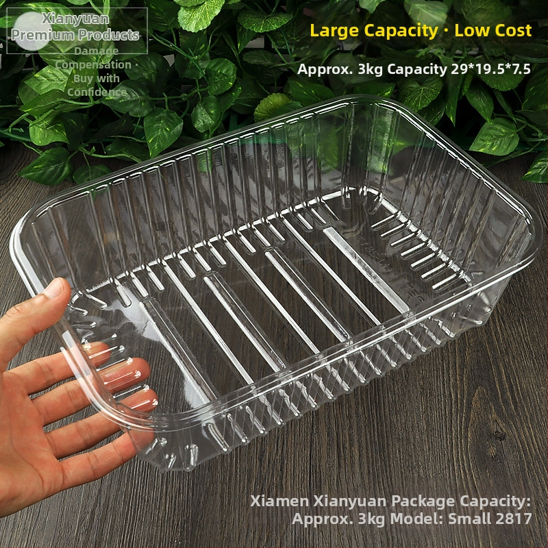 Еднократна PET плодова кутия без капак, модел 1813, PET материал, дебелина на стената 0.3 мм, вътрешен диаметър 120 мм