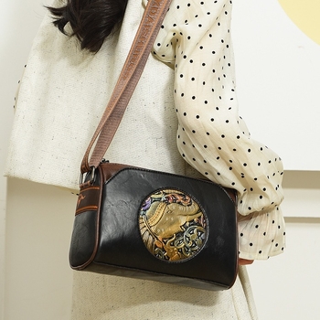 Ženska PU crossbody torbica, Envelope Pack stil, horizontalni kvadratni oblik, zatvaranje zatvaračem, unutarnja džep sa zipom