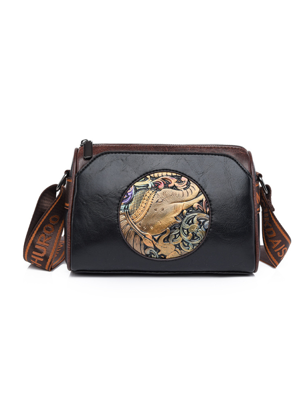 Ženska PU crossbody torbica, Envelope Pack stil, horizontalni kvadratni oblik, zatvaranje zatvaračem, unutarnja džep sa zipom
