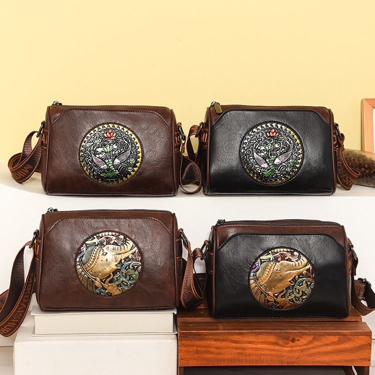 Ženska PU crossbody torbica, Envelope Pack stil, horizontalni kvadratni oblik, zatvaranje zatvaračem, unutarnja džep sa zipom