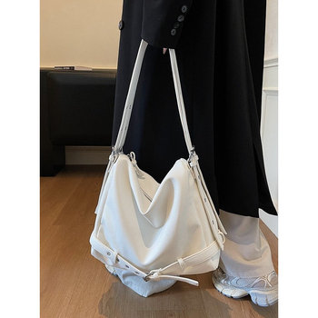 Дамска Tote чанта, уличен стил, PU кожа, хоризонтална квадратна форма, ципово затваряне, вътрешен джоб с цип