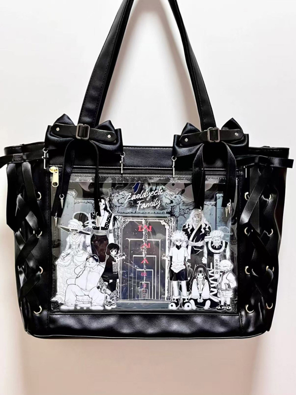 PU торба за носене с полиестерна подплата, цип за отваряне, вътрешен джоб с цип, двойни презрамки