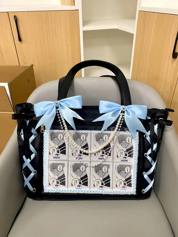 PU торба за носене с полиестерна подплата, цип за отваряне, вътрешен джоб с цип, двойни презрамки