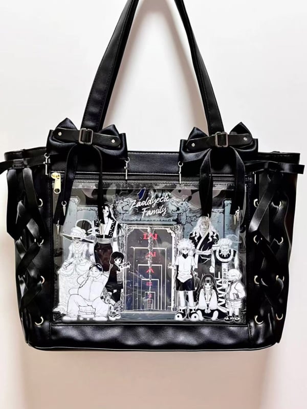 PU торба за носене с полиестерна подплата, цип за отваряне, вътрешен джоб с цип, двойни презрамки