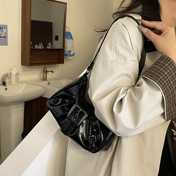 Ženska torbica za ramena Yicai socialite, corduroy, stil armpit bag, vodoravni kvadratni oblik, zatvarač otvaranje, podstava od poliestera