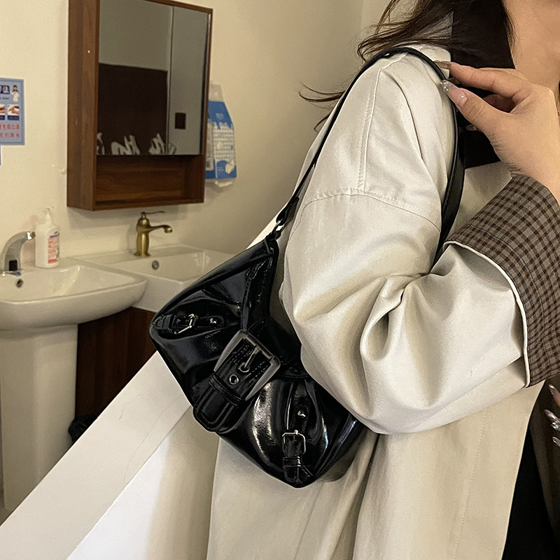 Ženska torbica za ramena Yicai socialite, corduroy, stil armpit bag, vodoravni kvadratni oblik, zatvarač otvaranje, podstava od poliestera