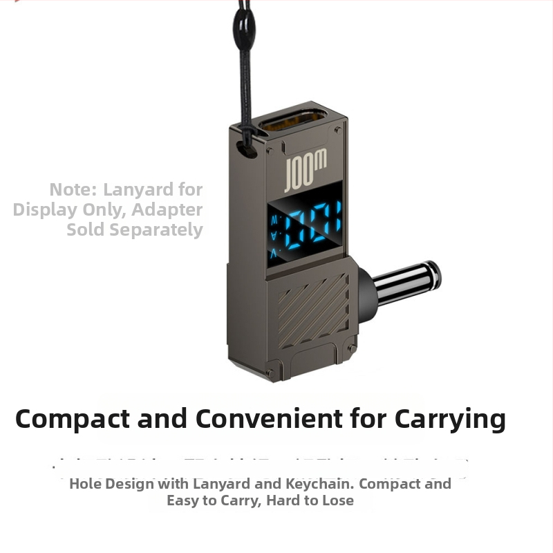 One Core Type-C–to–DC digitális kijelző adapter, PD 100W gyors töltés, noteszgép töltő konverter