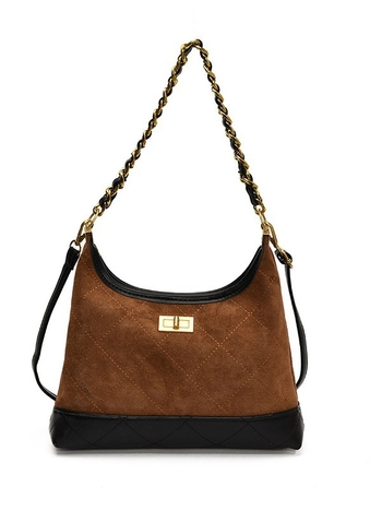 Crossbody torba od PU kože, hobos stil, horizontalni kvadratni oblik, zatvarač, poliester podstava
