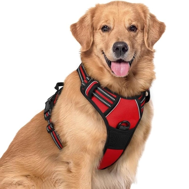 Презрамник за кучета във вид жилетка, каишка от въже